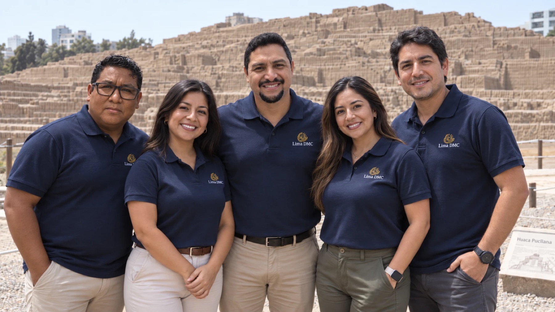 Equipo de LIMA DMC en la Huaca Pucllana